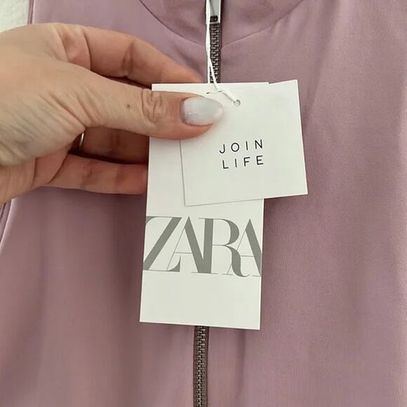 NWT Zara Zippered Pink Bodysuit Size: M - Picture 4 of 4